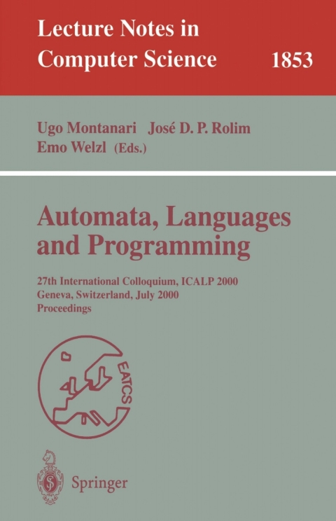Cover image for book Automata, Languages and Programming