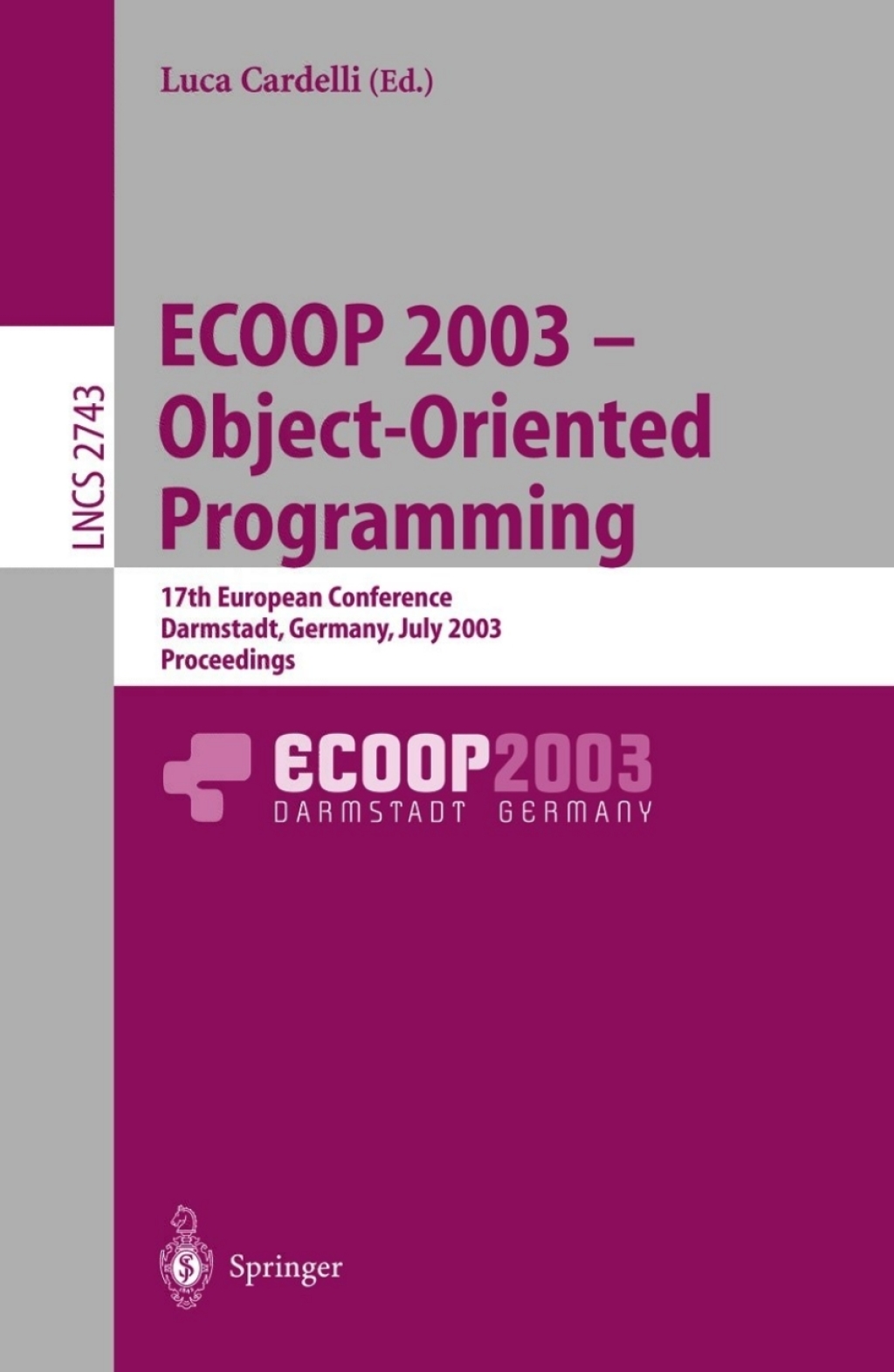 ECOOP 2003 - Object-Oriented Programming - 1st Edition (eBook)