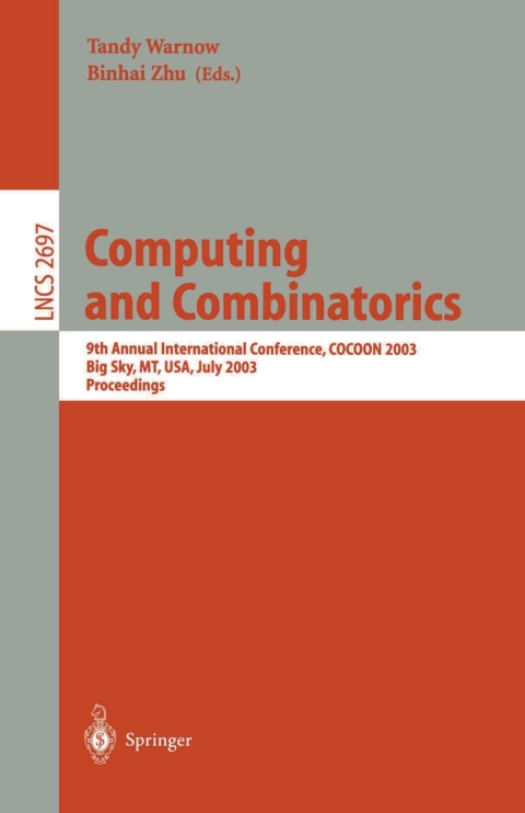 Cover image for book Computing and Combinatorics