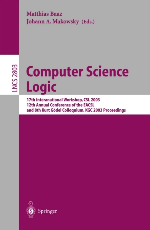 Cover image for book Computer Science Logic