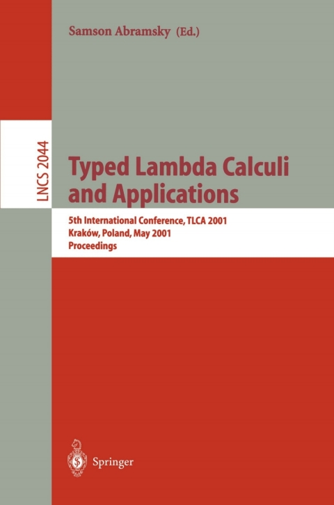 Cover image for book Typed Lambda Calculi and Applications