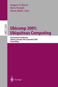 Cover image: Ubicomp 2001: Ubiquitous Computing 1st edition 9783540426141