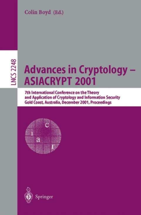 Cover image for book Advances in Cryptology — ASIACRYPT 2001
