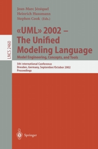 Cover image: UML 2002 - The Unified Modeling Language: Model Engineering, Concepts, and Tools 1st edition 9783540442547