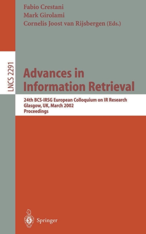 Cover image for book Advances in Information Retrieval