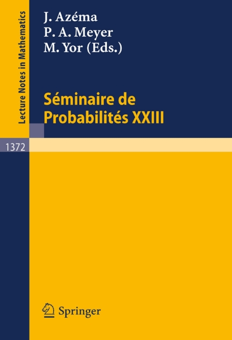 Cover image for book Seminaire de Probabilites XXIII