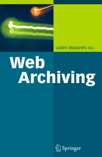 Cover image: Web Archiving 1st edition 9783540233381