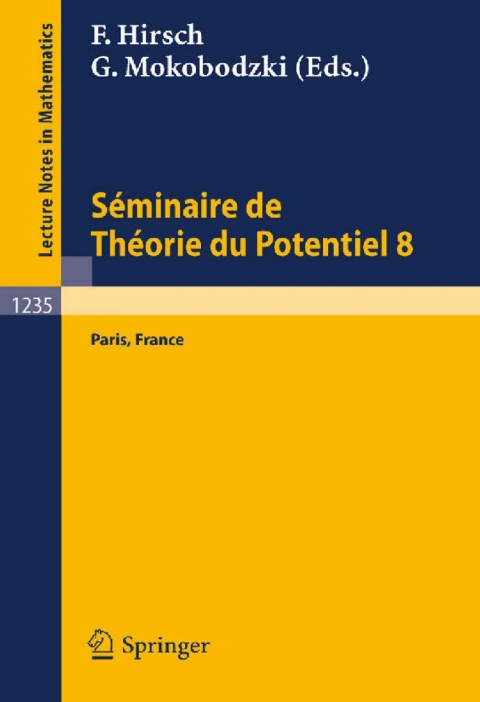 Cover image for book Seéminaire de Théorie du Potentiel, Paris, No. 8