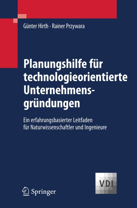 Cover image for book Planungshilfe für technologieorientierte Unternehmensgründungen