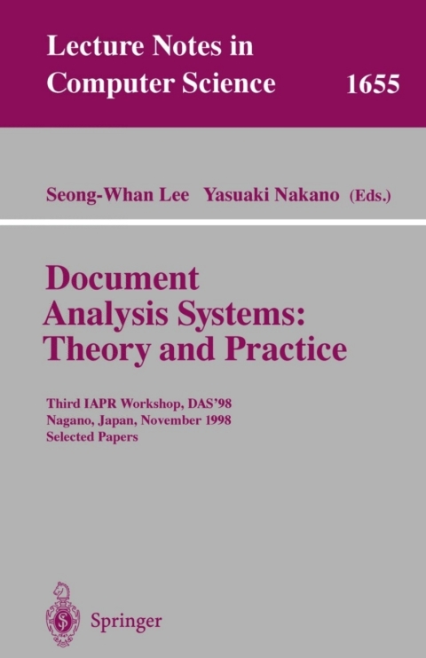 Cover image for book Document Analysis Systems: Theory and Practice