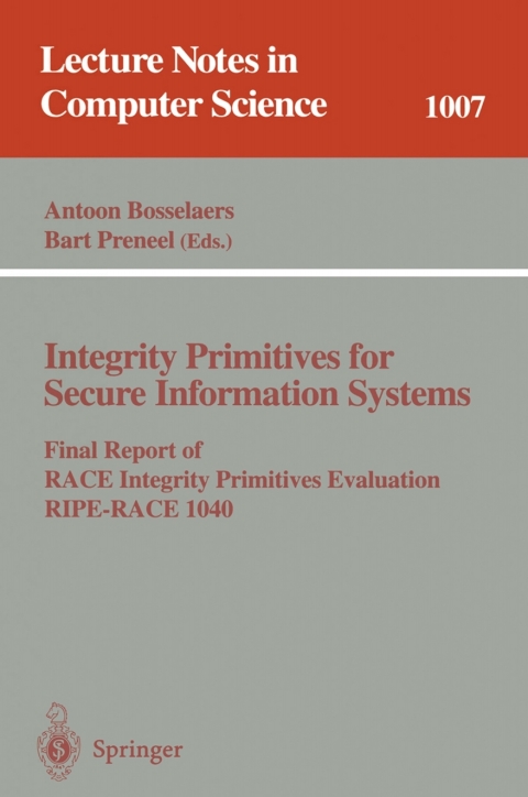 Cover image for book Integrity Primitives for Secure Information Systems
