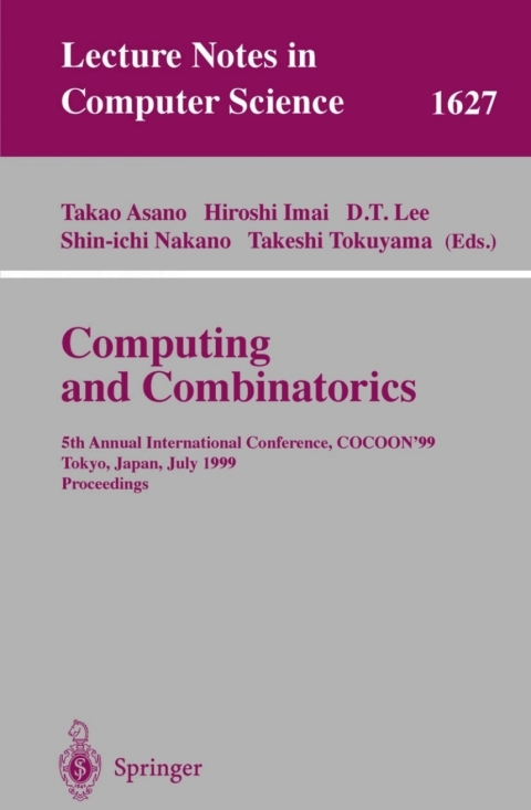 Cover image for book Computing and Combinatorics