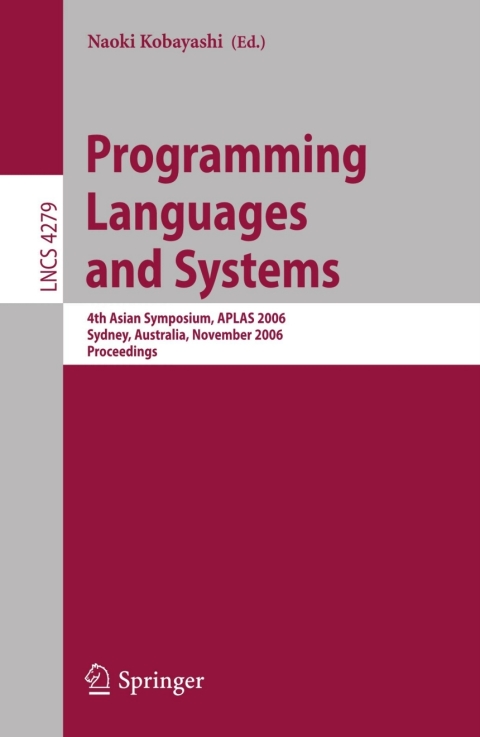 Cover image for book Programming Languages and Systems