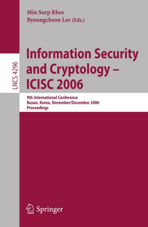 Cover image for book Information Security and Cryptology – ICISC 2006