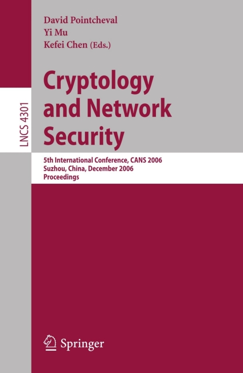 Cover image for book Cryptology and Network Security
