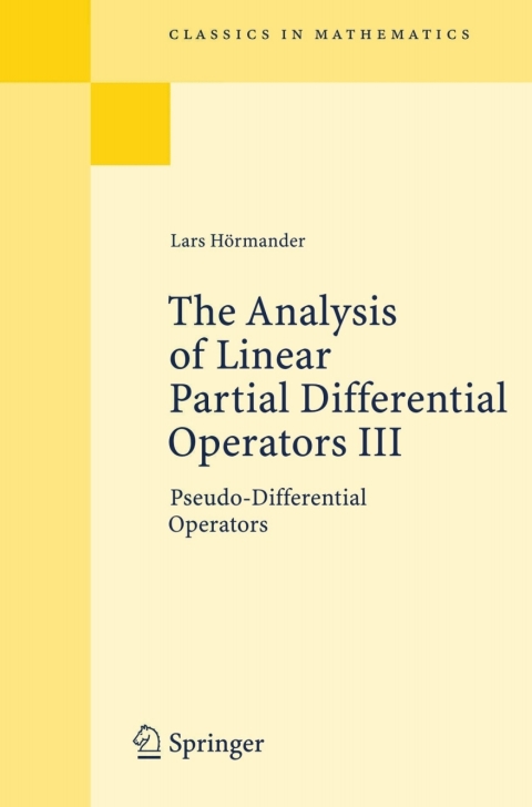 Cover image for book The Analysis of Linear Partial Differential Operators III