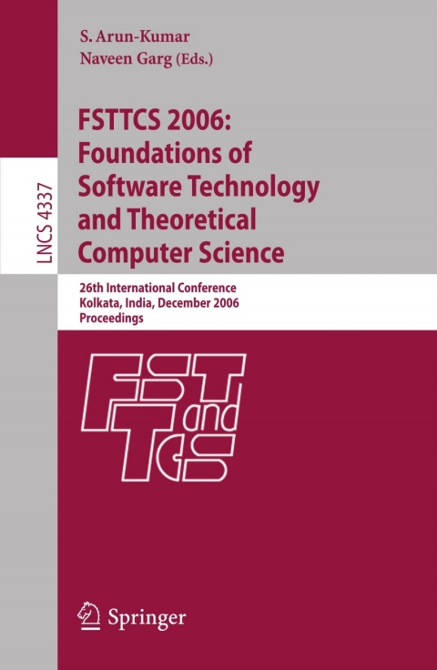 Cover image for book FSTTCS 2006: Foundations of Software Technology and Theoretical Computer Science