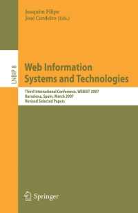 Cover image: Web Information Systems and Technologies 1st edition 9783540682578