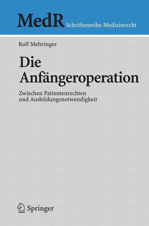Cover image for book Die Anfängeroperation