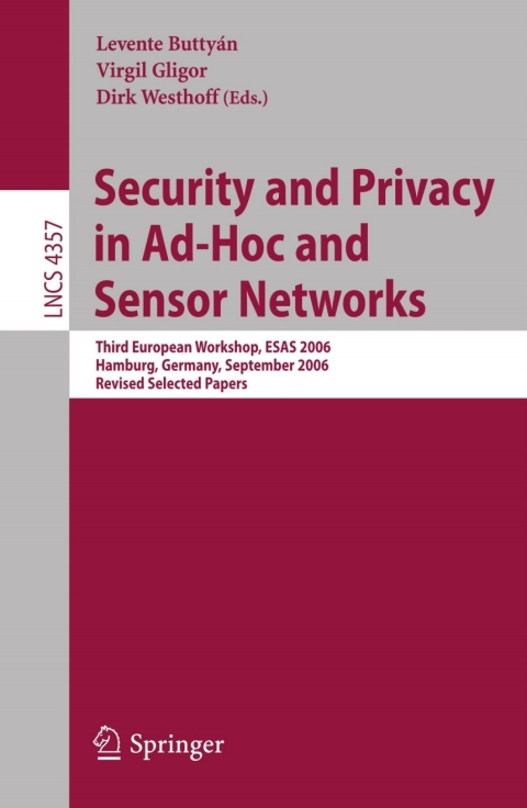 Cover image for book Security and Privacy in Ad-Hoc and Sensor Networks