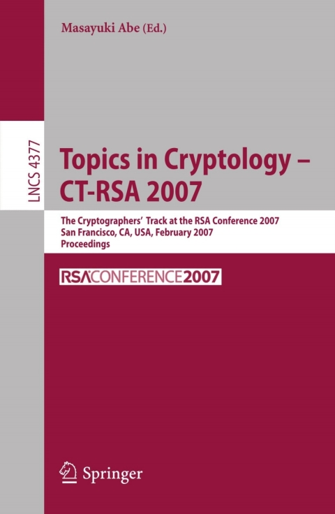 Cover image for book Topics in Cryptology – CT-RSA 2007