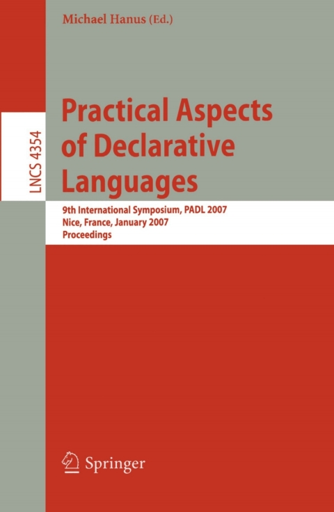 Cover image for book Practical Aspects of Declarative Languages