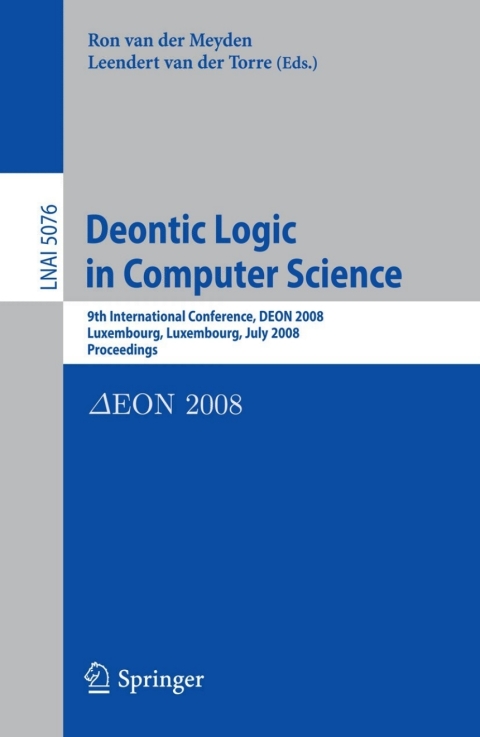 Cover image for book Deontic Logic in Computer Science