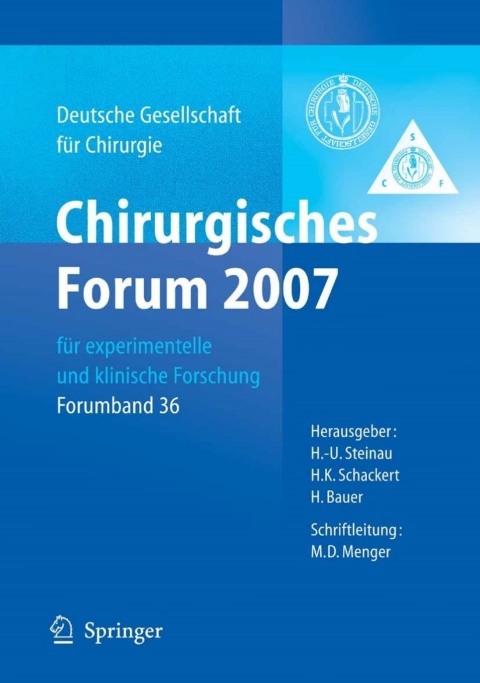 Cover image for book Chirurgisches Forum 2007 für experimentelle und klinische Forschung