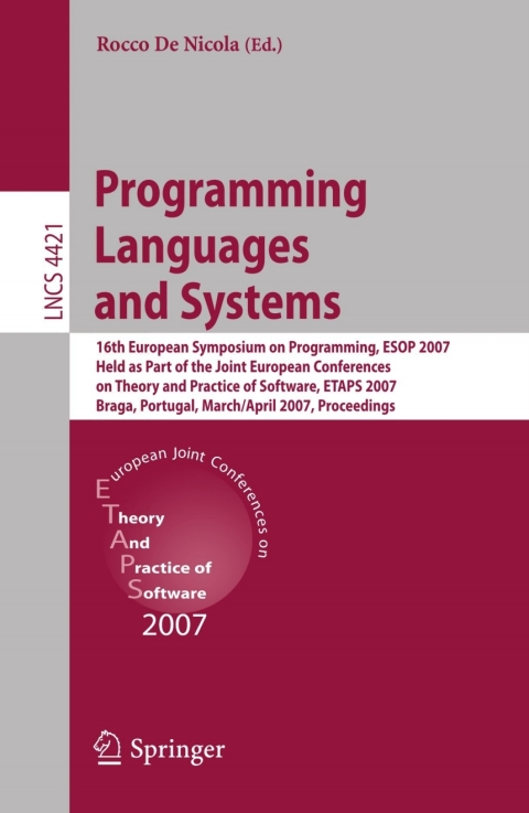Cover image for book Programming Languages and Systems