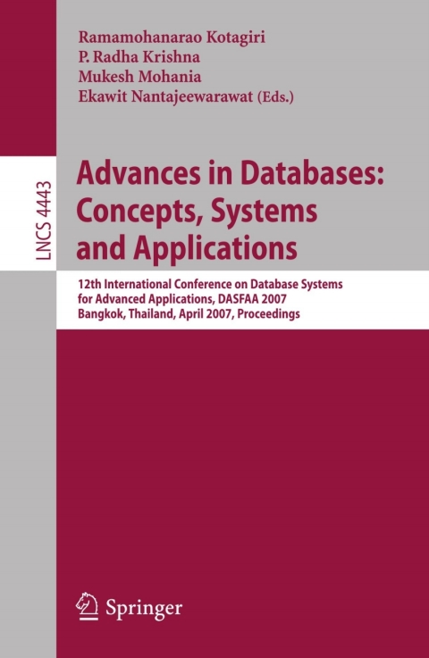Cover image for book Advances in Databases: Concepts, Systems and Applications