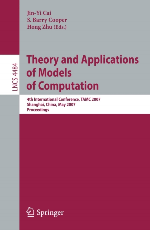 Theory and Applications of Models of Computation 