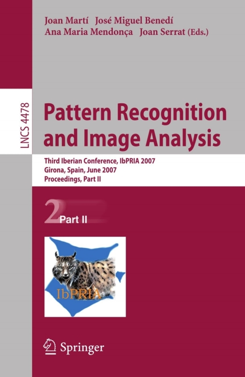 Cover image for book Pattern Recognition and Image Analysis