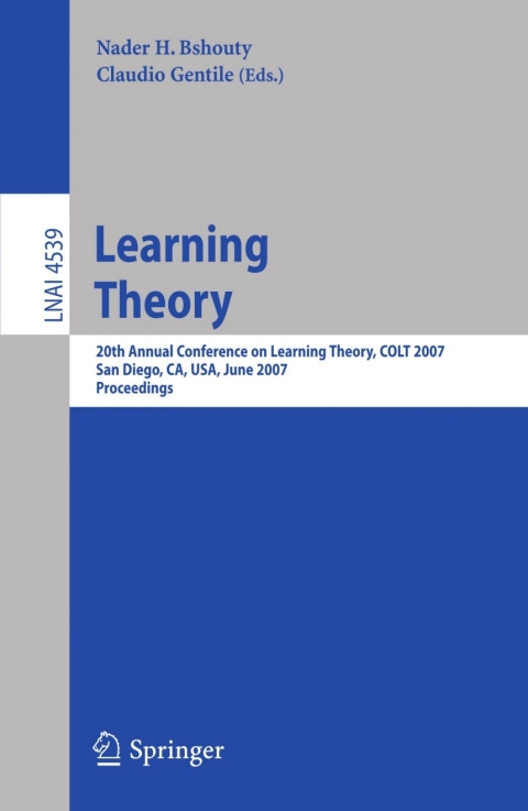 Cover image for book Learning Theory