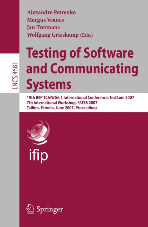 Cover image for book Testing of Software and Communicating Systems
