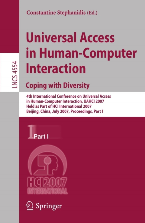 Cover image for book Universal Acess in Human Computer Interaction. Coping with Diversity