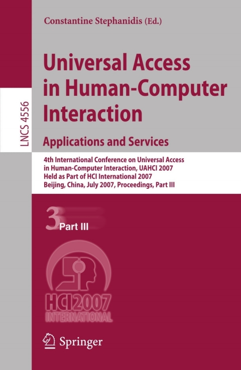 Cover image for book Universal Access in Human-Computer Interaction. Applications and Services