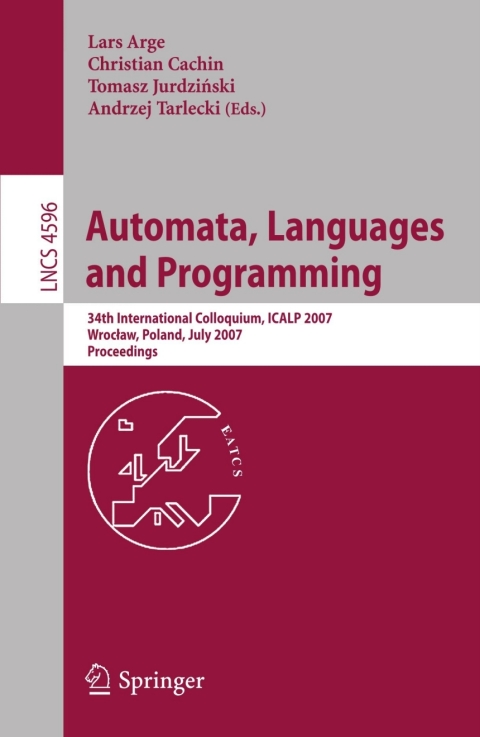Cover image for book Automata, Languages and Programming
