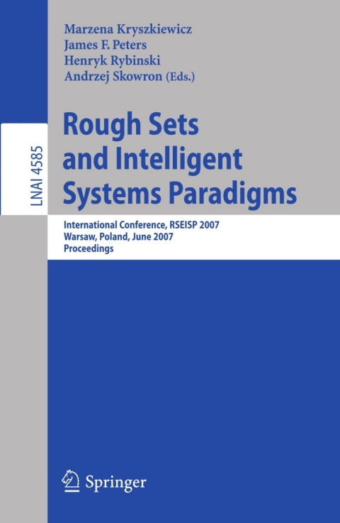 Cover image for book Rough Sets and Intelligent Systems Paradigms
