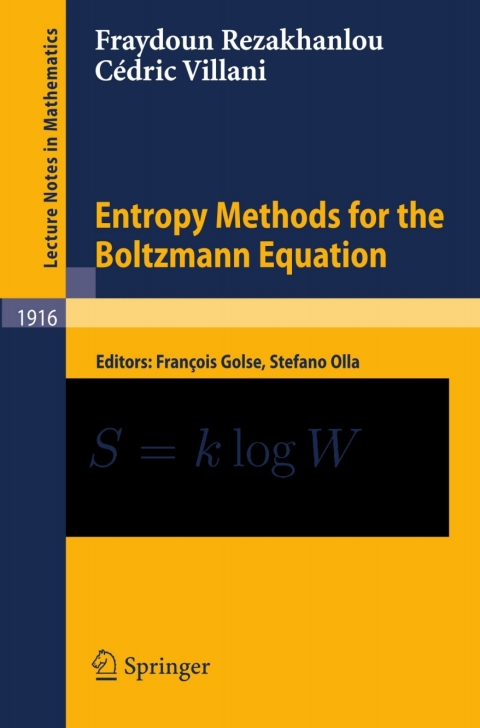 Cover image for book Entropy Methods for the Boltzmann Equation