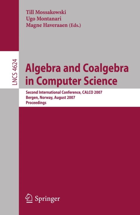 Cover image for book Algebra and Coalgebra in Computer Science