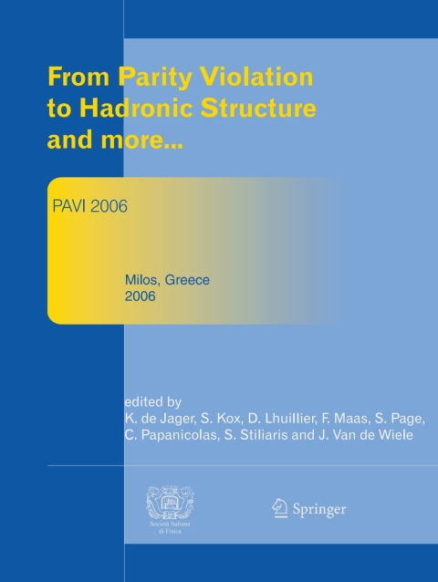 Cover image for book From Parity Violation to Hadronic Structure and more
