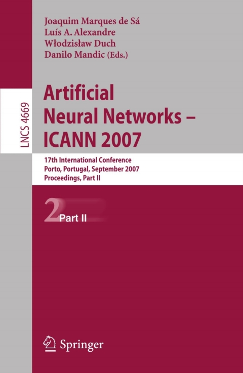 Cover image for book Artificial Neural Networks - ICANN 2007