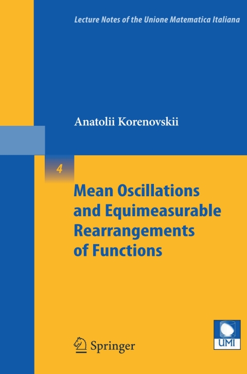 Cover image for book Mean Oscillations and Equimeasurable Rearrangements of Functions