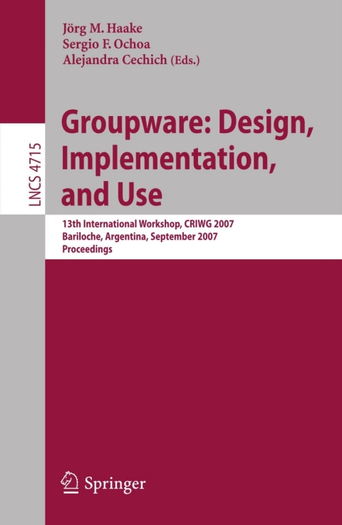 Cover image for book Groupware: Design, Implementation, and Use