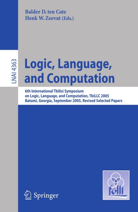 Cover image for book Logic, Language, and Computation