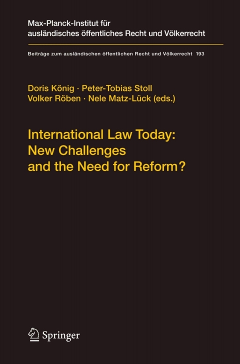 Cover image for book International Law Today: New Challenges and the Need for Reform?