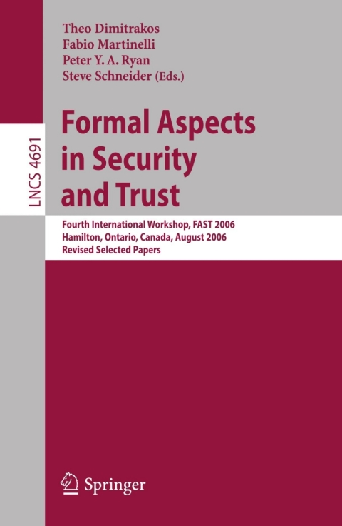 Cover image for book Formal Aspects in Security and Trust