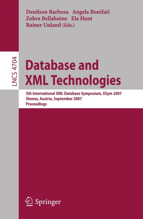 Cover image for book Database and XML Technologies