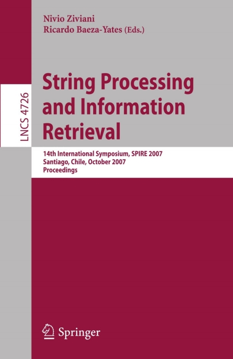 Cover image for book String Processing and Information Retrieval