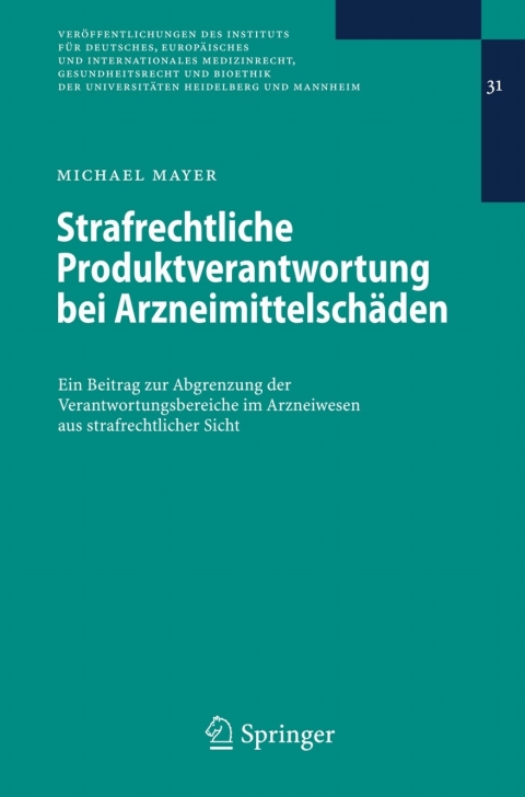 Cover image for book Strafrechtliche Produktverantwortung bei Arzneimittelschäden